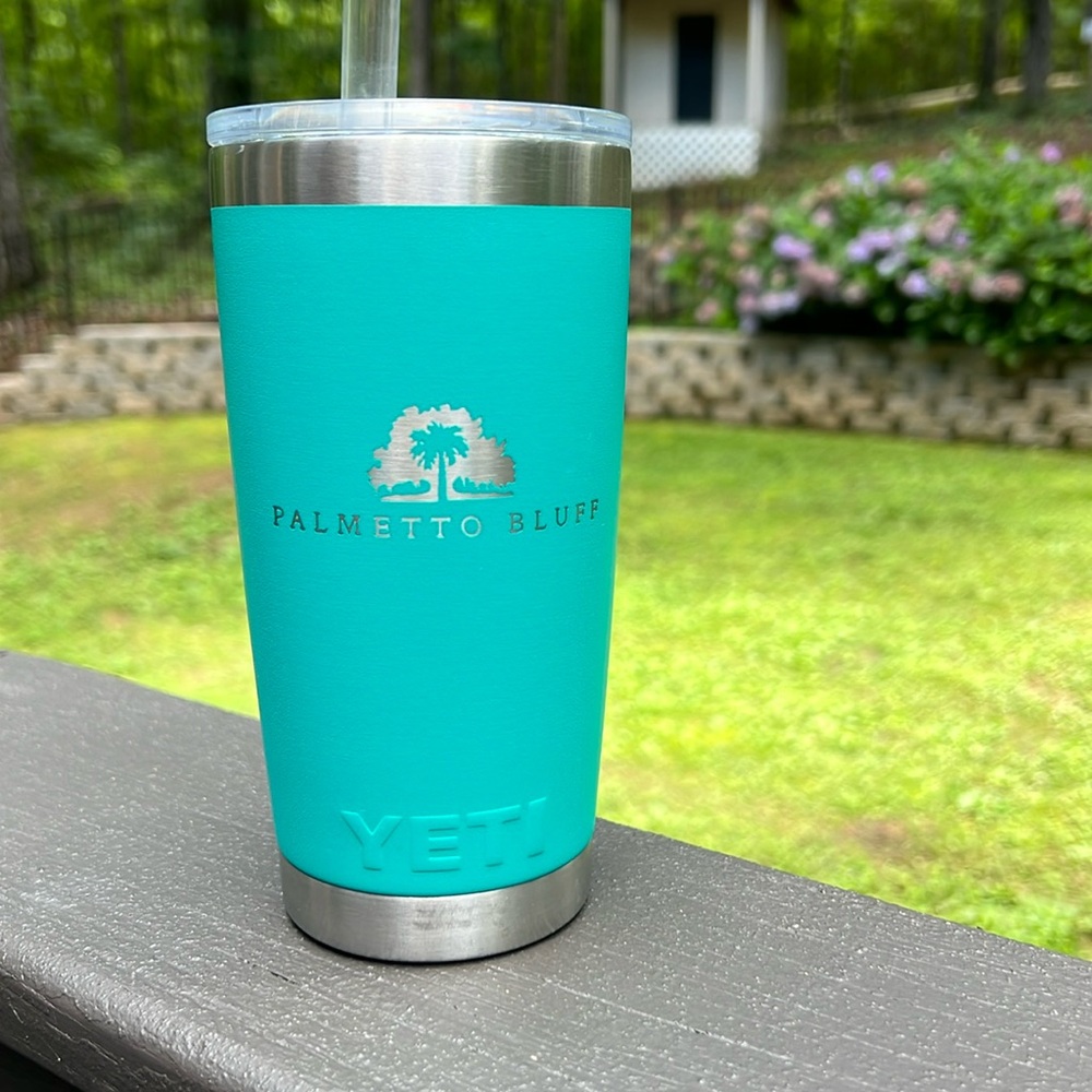 20 oz. Yeti cup palmetto Bluff with Straw lid